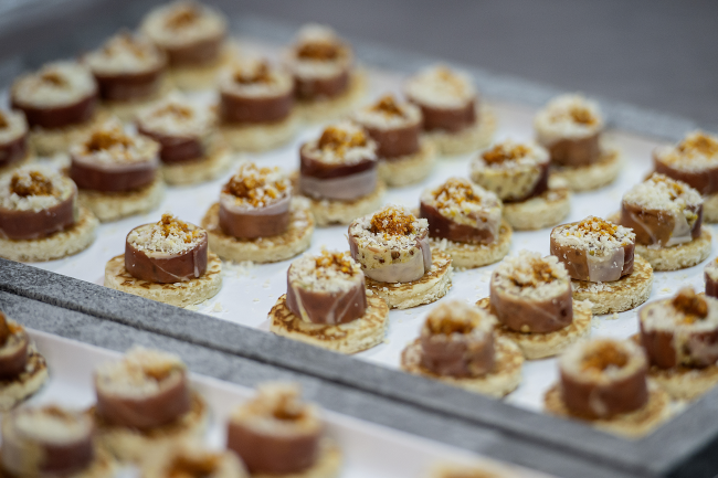 Food plated up by the 1599 team